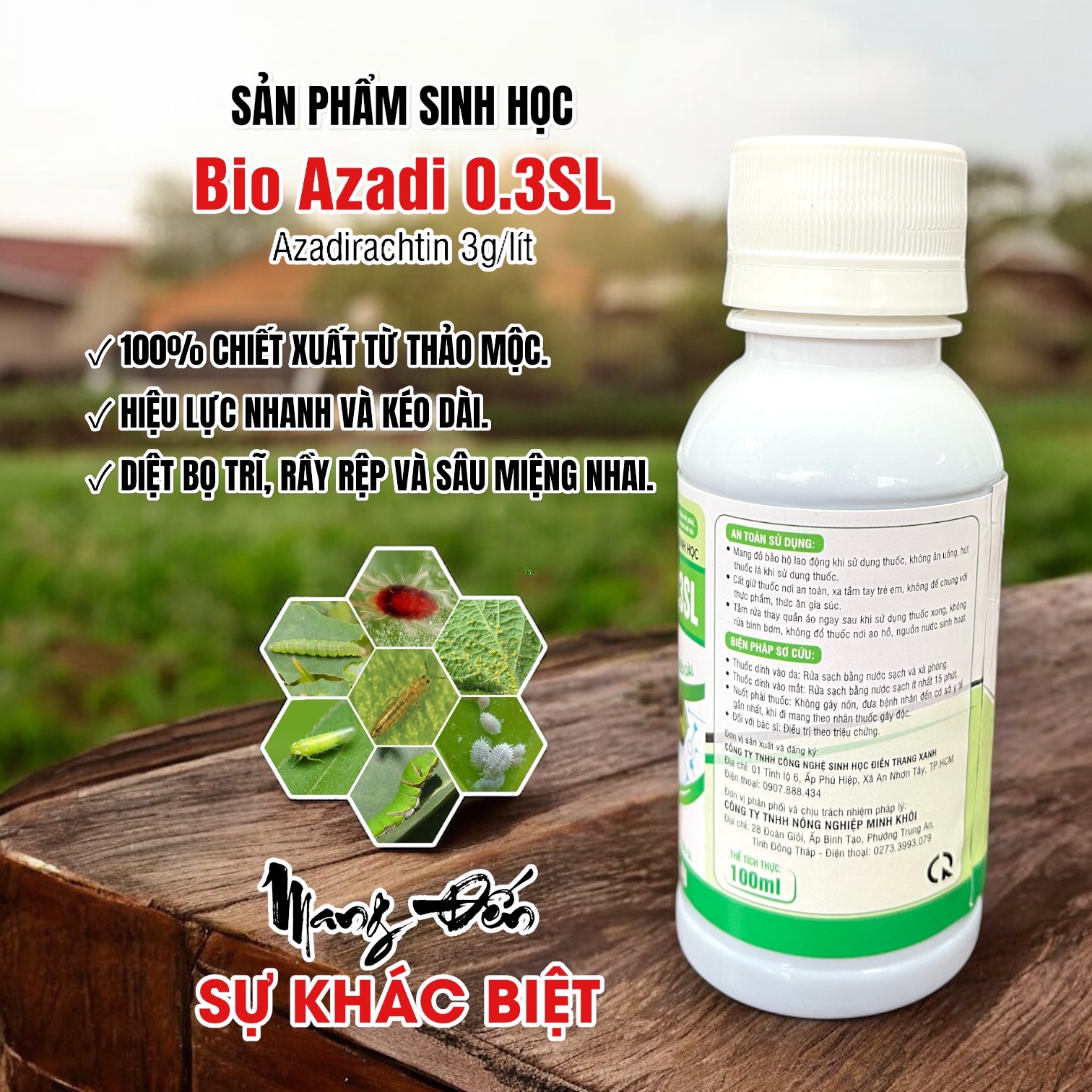 Thuốc trừ sâu sinh học Bio Azadi (Nguồn gốc thảo mộc)